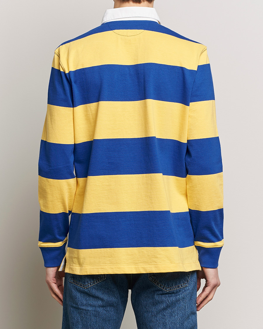 Herre | Gensere | Polo Ralph Lauren | Jersey Striped Rugger Chrome Yellow/Cruise Royal