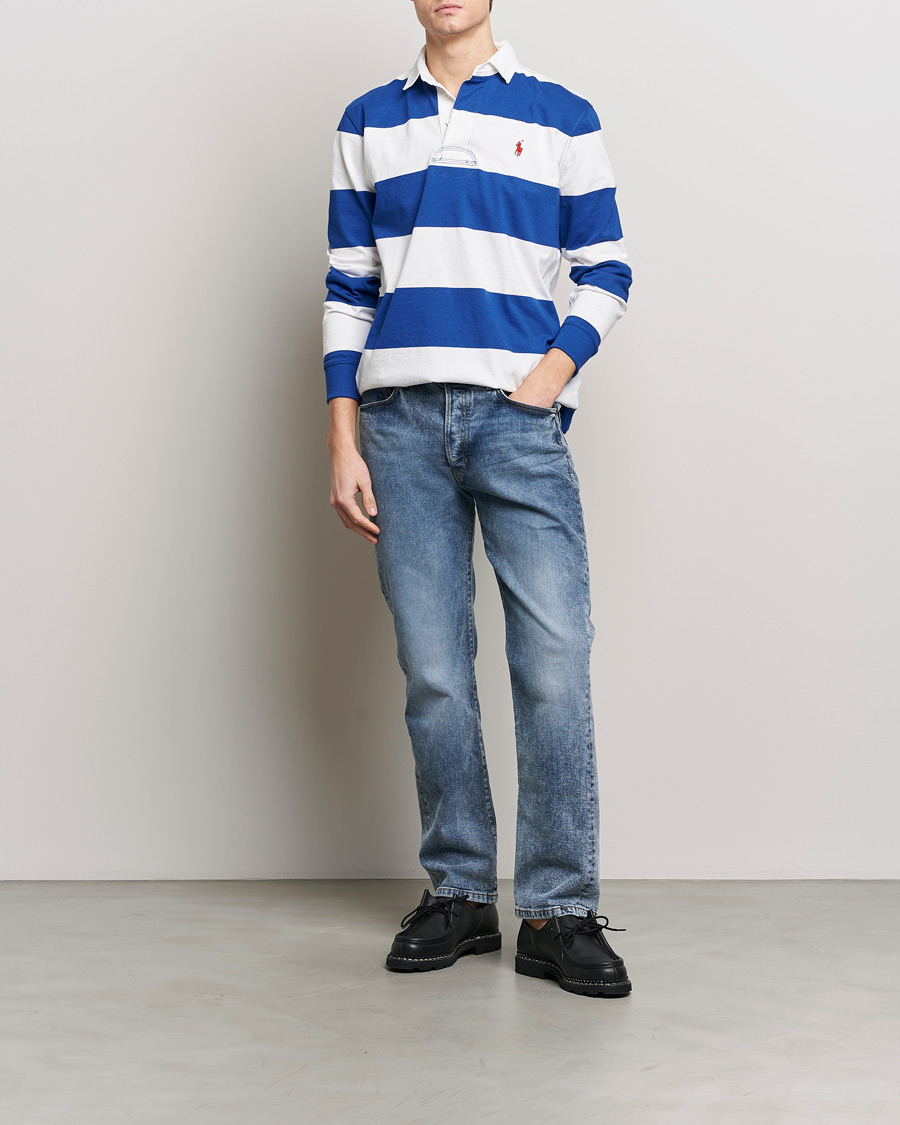 Herre | Gensere | Polo Ralph Lauren | Jersey Striped Rugger Cruise Royal/White