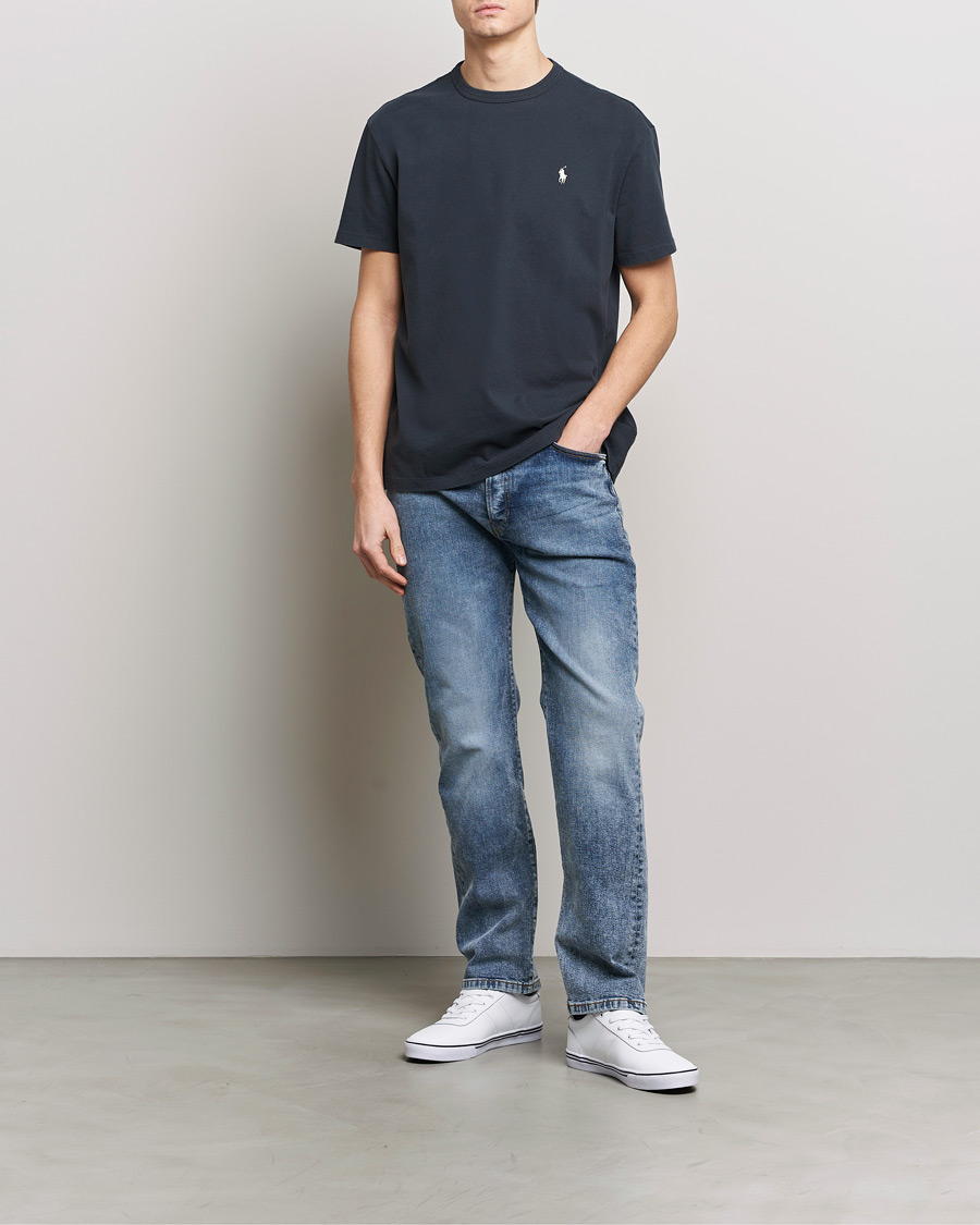 Herre | T-Shirts | Polo Ralph Lauren | Loopback Crew Neck T-Shirt Faded Black