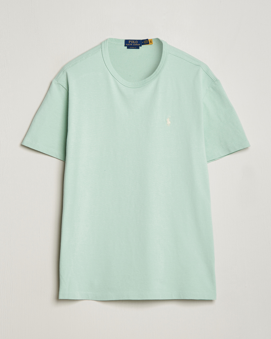 Herre | T-Shirts | Polo Ralph Lauren | Loopback Crew Neck T-Shirt Celadon