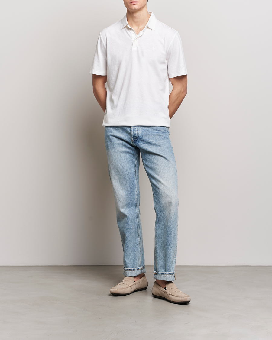 Herre | Pikéer | Polo Ralph Lauren | Cotton/Linen Polo Shirt White