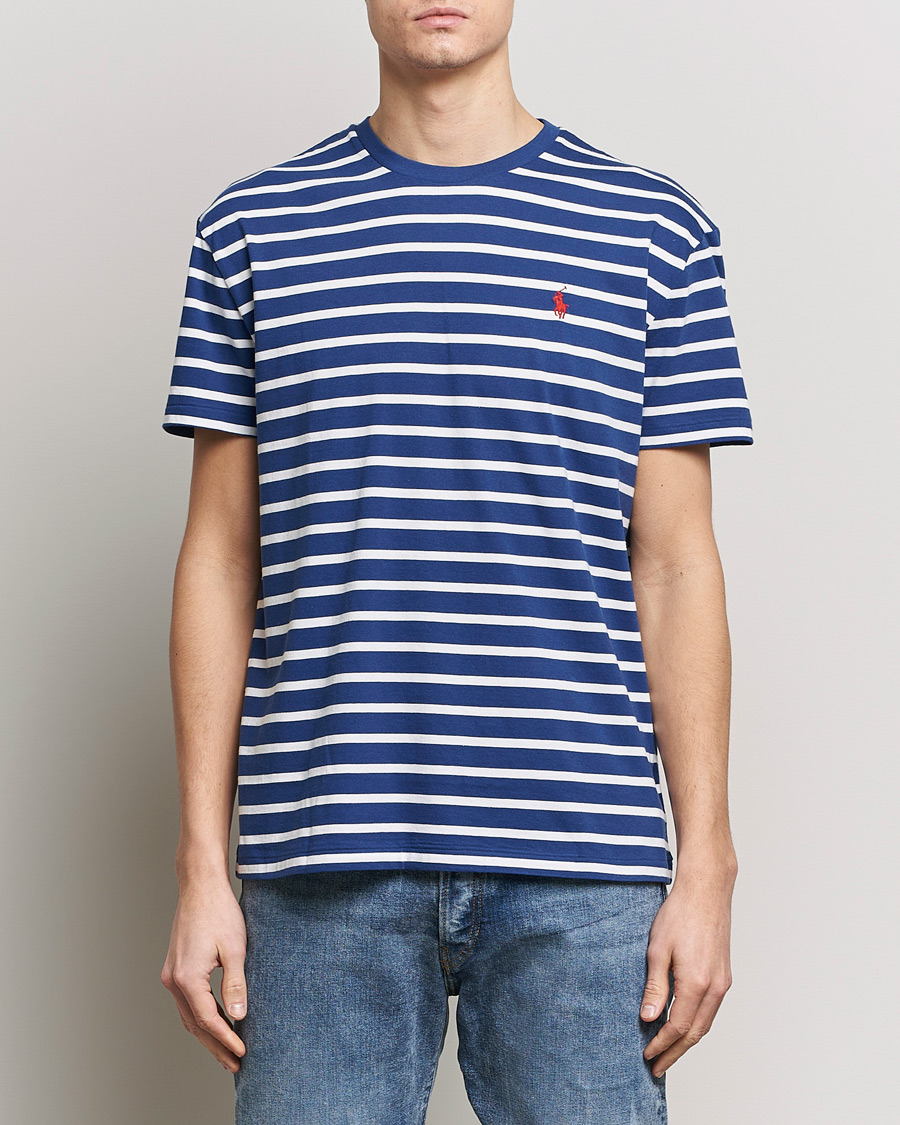 Herre | Kortermede t-shirts | Polo Ralph Lauren | Crew Neck Striped T-Shirt Beach Royal/White
