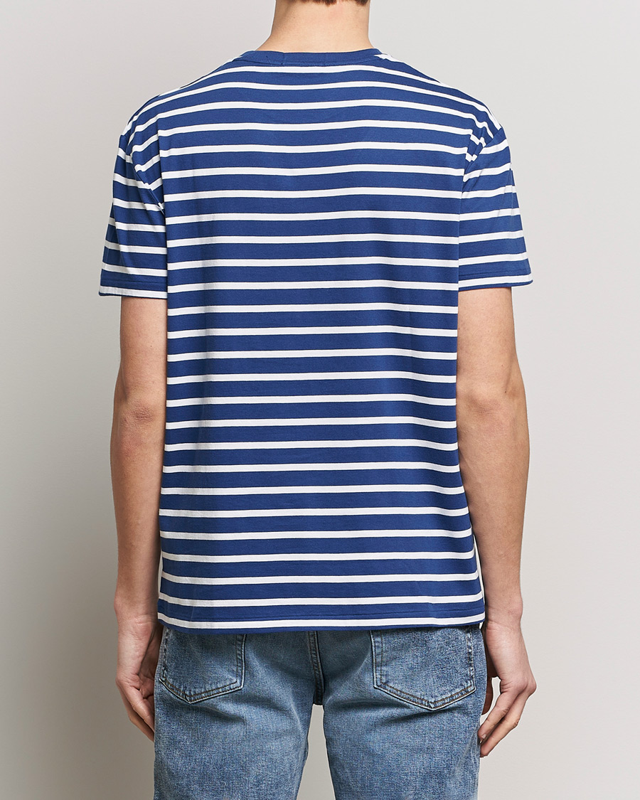 Herre | T-Shirts | Polo Ralph Lauren | Crew Neck Striped T-Shirt Beach Royal/White