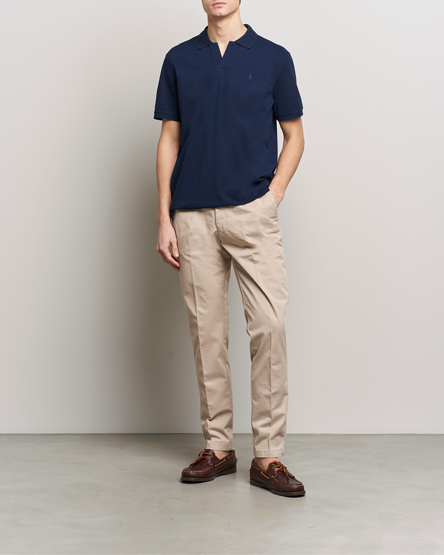 Herre | Pikéer | Polo Ralph Lauren | Classic Fit Open Collar Stretch Polo Refined Navy