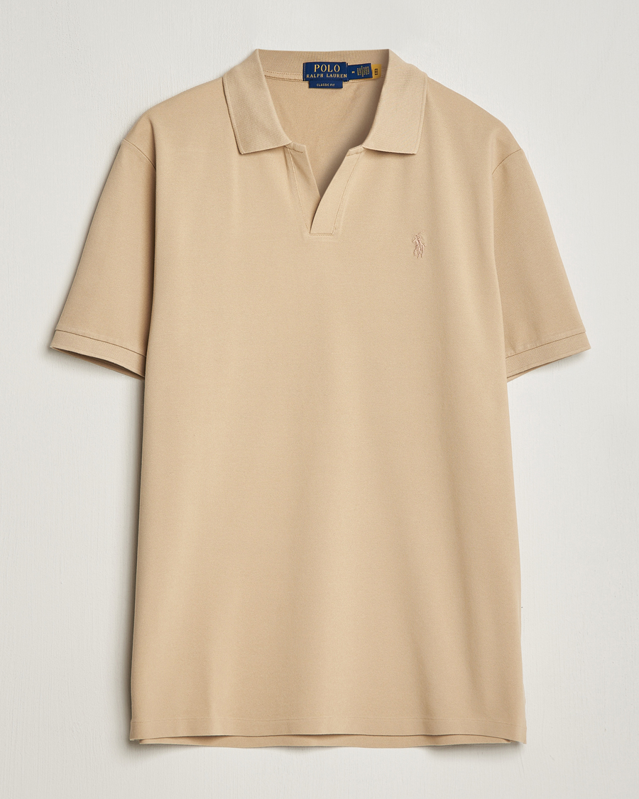 Herre | Pikéer | Polo Ralph Lauren | Classic Fit Open Collar Stretch Polo Beige