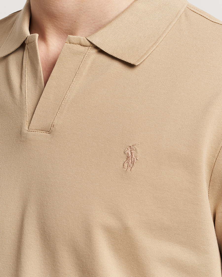 Herre | Pikéer | Polo Ralph Lauren | Classic Fit Open Collar Stretch Polo Beige