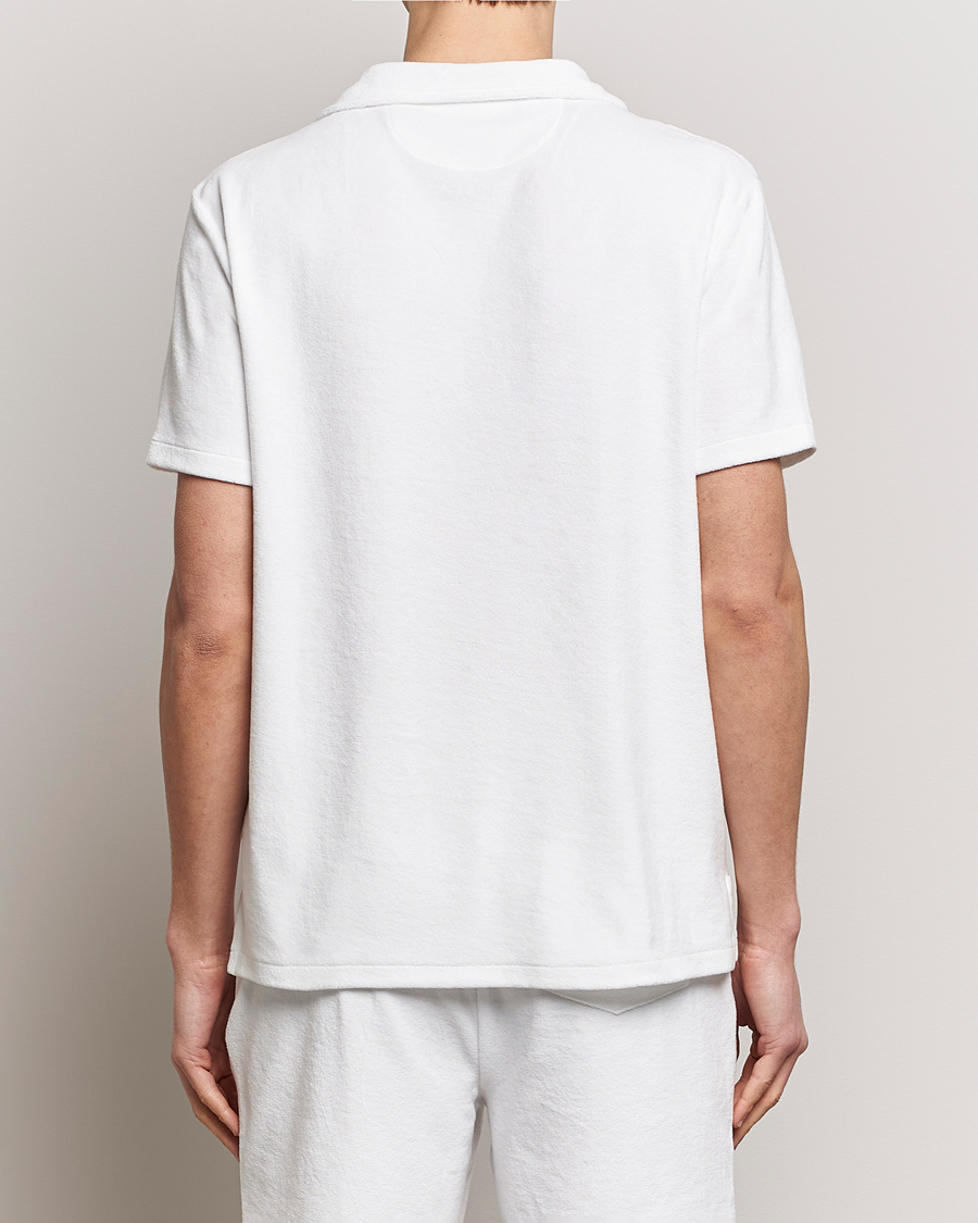 Herre | Pikéer | Polo Ralph Lauren | Cotton Terry Open Collar Polo White