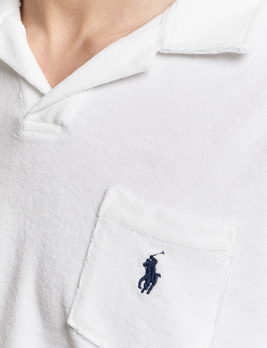 Herre | Pikéer | Polo Ralph Lauren | Cotton Terry Open Collar Polo White