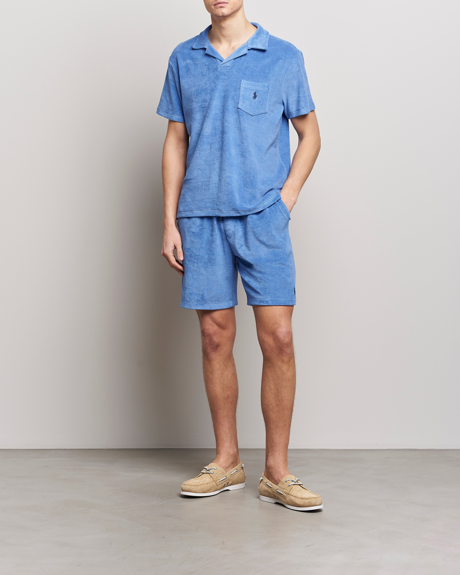 Herre | Pikéer | Polo Ralph Lauren | Cotton Terry Polo Harbor Island Blue
