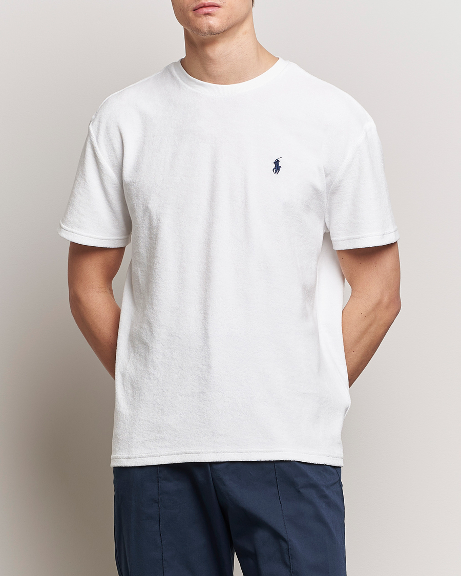 Herre | Preppy Authentic | Polo Ralph Lauren | Terry Cotton T-Shirt White