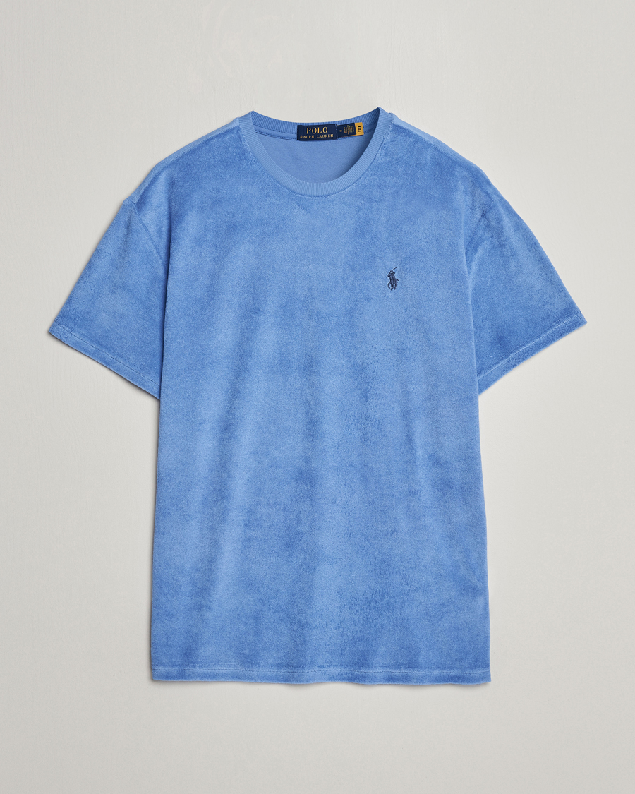 Herre | T-Shirts | Polo Ralph Lauren | Terry Cotton T-Shirt Harbor Island Blue