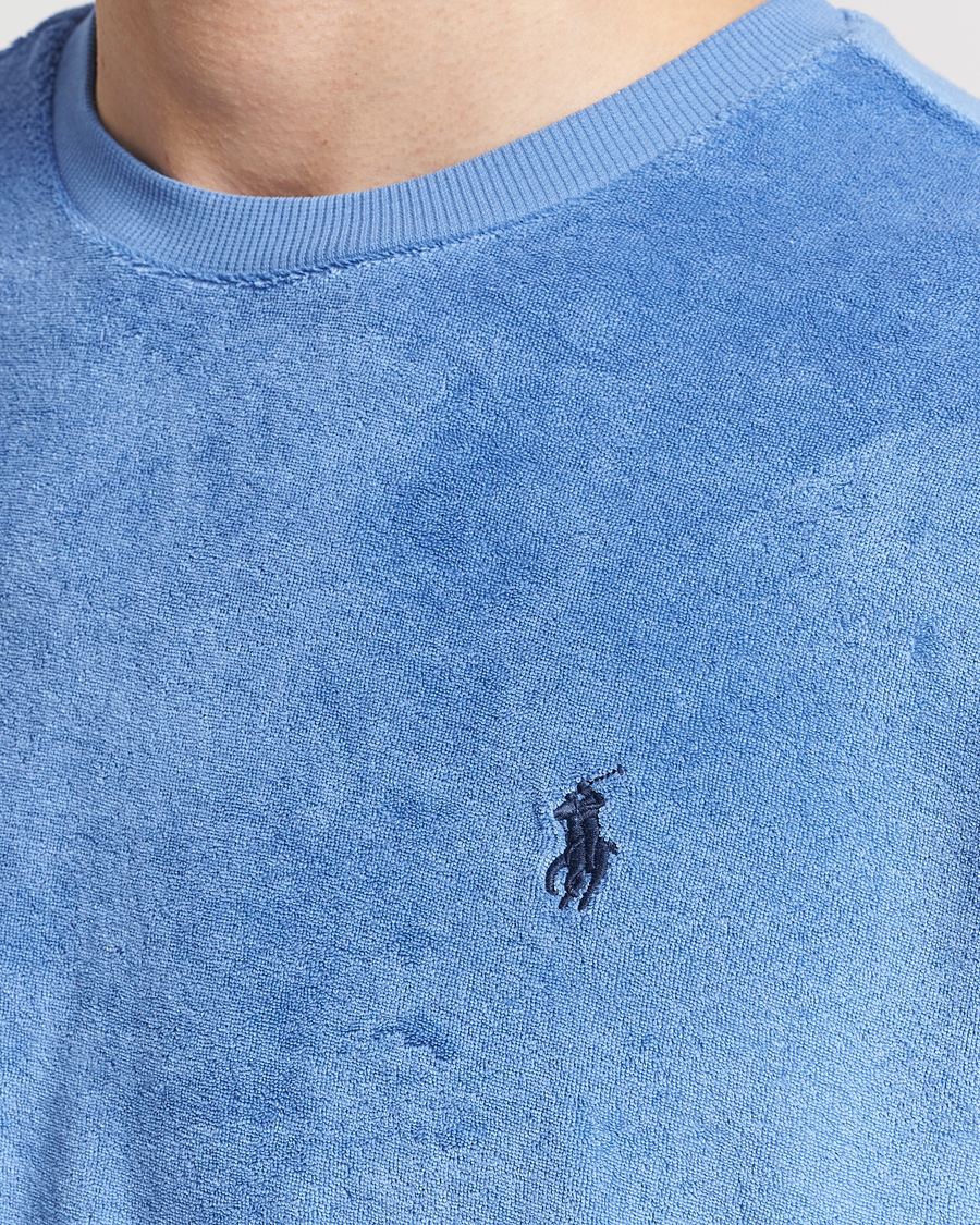 Herre | T-Shirts | Polo Ralph Lauren | Terry Cotton T-Shirt Harbor Island Blue