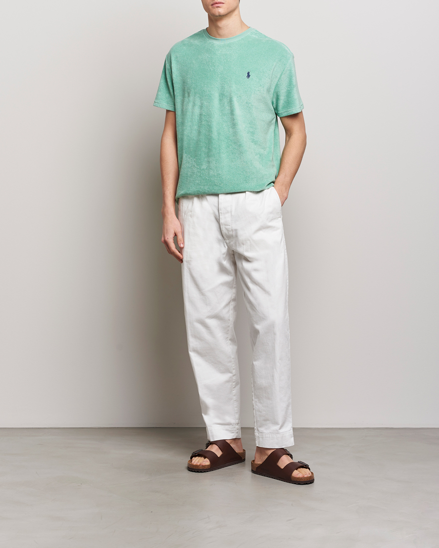 Herre | T-Shirts | Polo Ralph Lauren | Terry Cotton T-Shirt Celadon