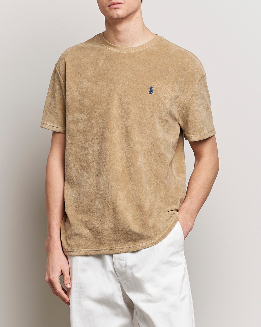 Herre | Kortermede t-shirts | Polo Ralph Lauren | Terry Cotton T-Shirt Coastal Beige