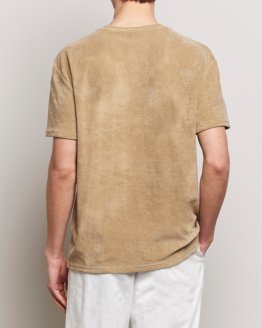 Herre | T-Shirts | Polo Ralph Lauren | Terry Cotton T-Shirt Coastal Beige
