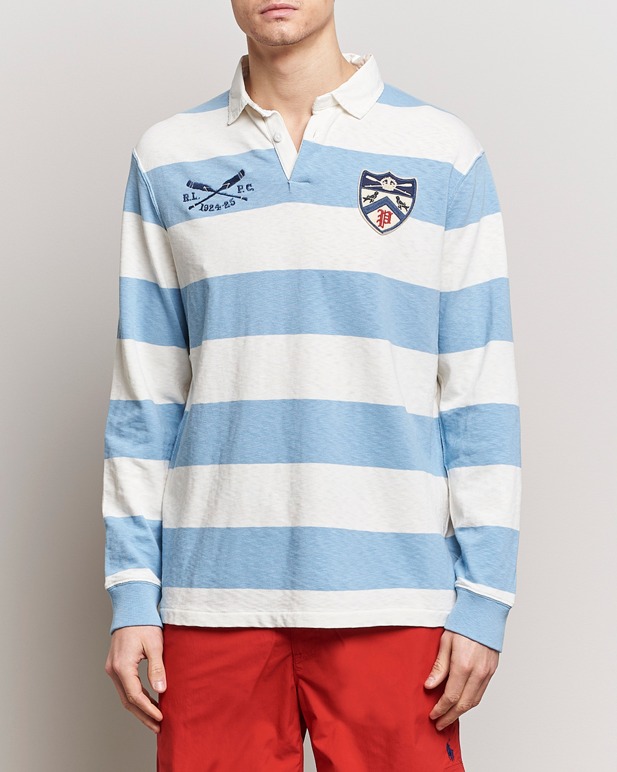 Herre | Rugbygensere | Polo Ralph Lauren | Jersey Striped Rugger Powder Blue/Nevis