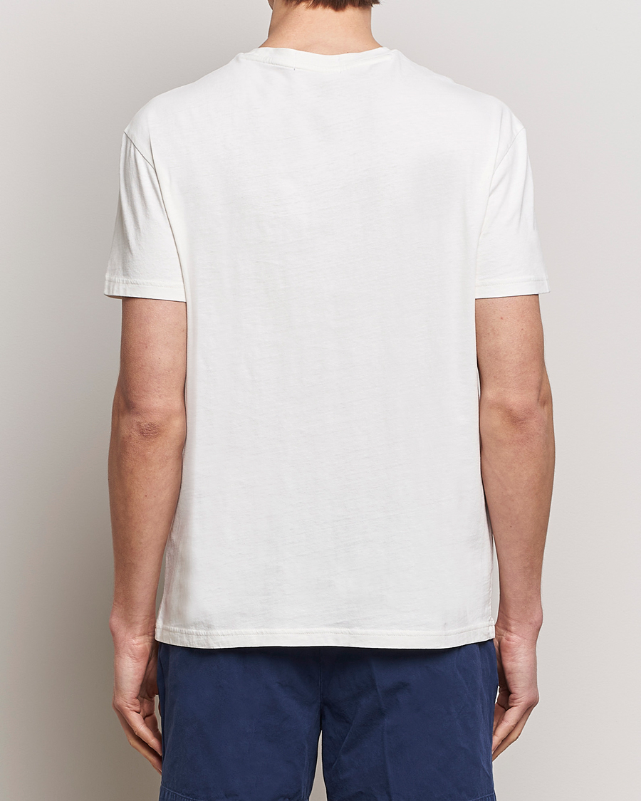 Herre | T-Shirts | Polo Ralph Lauren | Cotton Linen Crew Neck T-Shirt Ceramic White