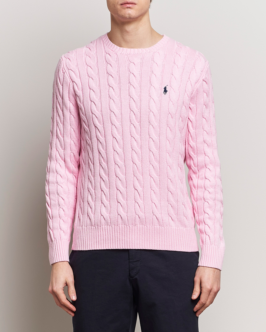 Herr | Tröjor | Polo Ralph Lauren | Cotton Cable Pullover Carmel Pink