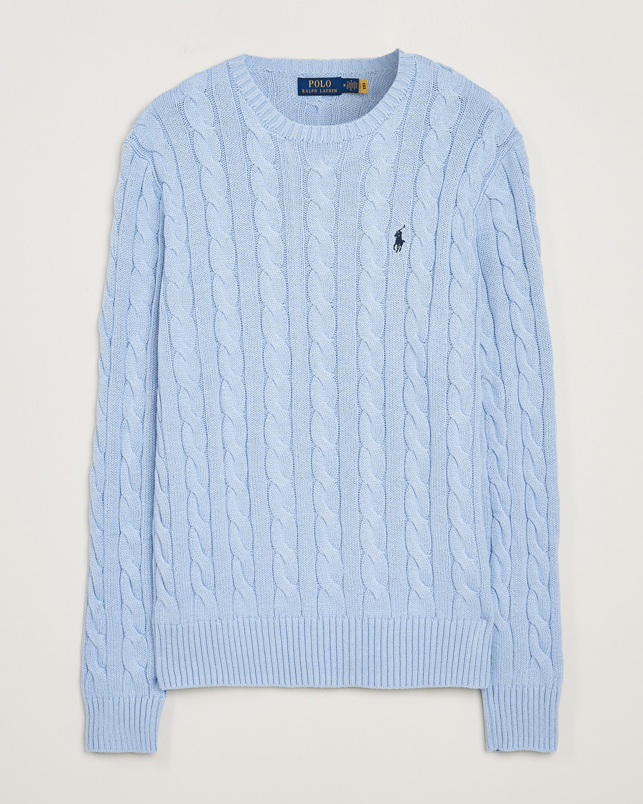 Herre | Gensere | Polo Ralph Lauren | Cotton Cable Pullover Blue Hyacinth