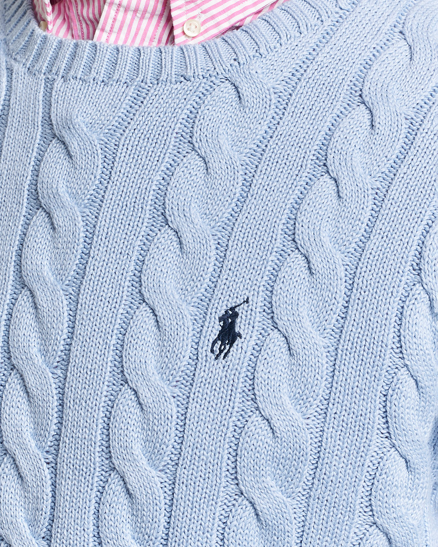 Herre | Gensere | Polo Ralph Lauren | Cotton Cable Pullover Blue Hyacinth