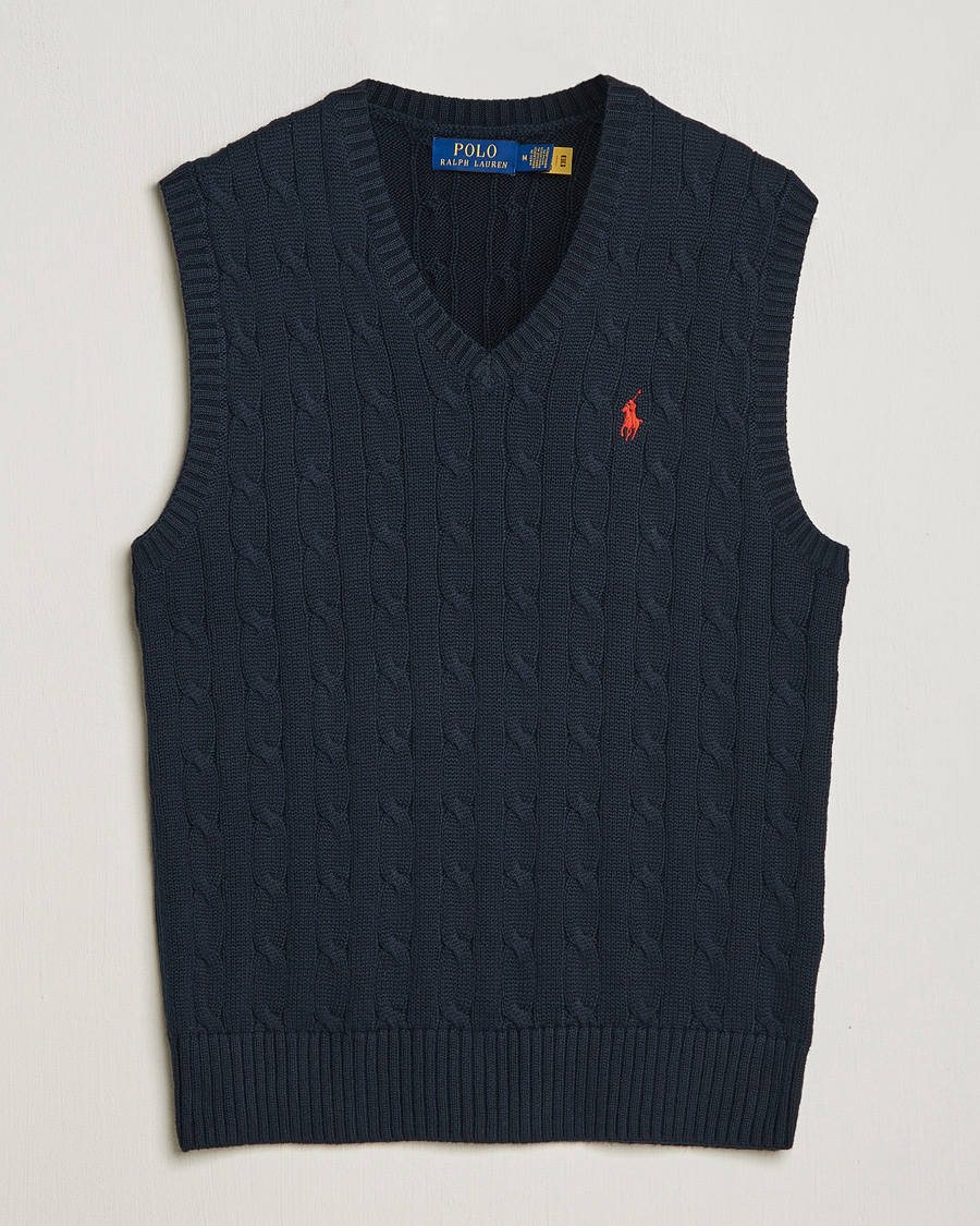 Herre | Gensere | Polo Ralph Lauren | Cotton Cable Vest Hunter Navy