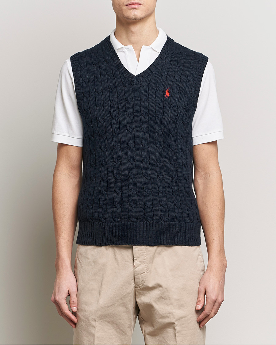 Herre | Slipovers | Polo Ralph Lauren | Cotton Cable Vest Hunter Navy