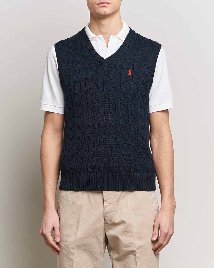 Herre | Gensere | Polo Ralph Lauren | Cotton Cable Vest Hunter Navy