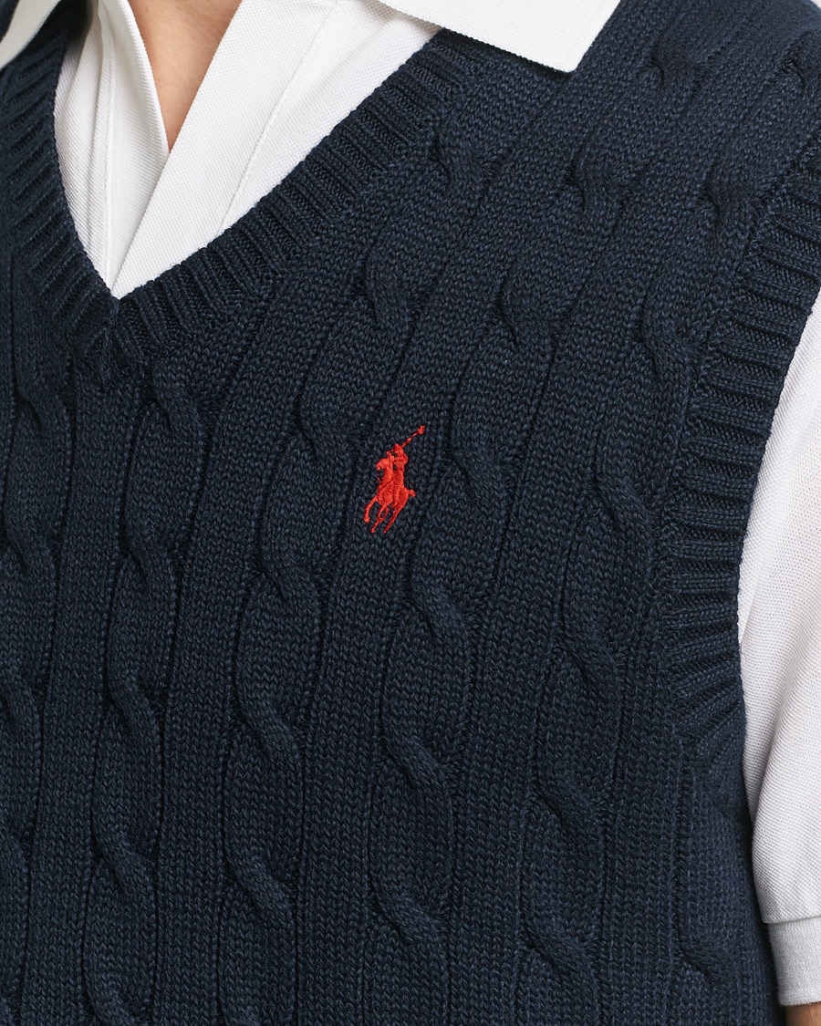 Herre | Gensere | Polo Ralph Lauren | Cotton Cable Vest Hunter Navy