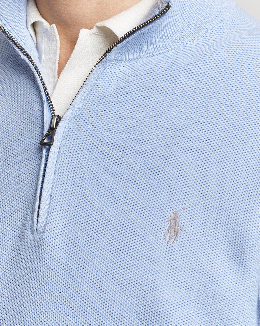 Herre | Gensere | Polo Ralph Lauren | Textured Half-Zip Blue Hyacinth