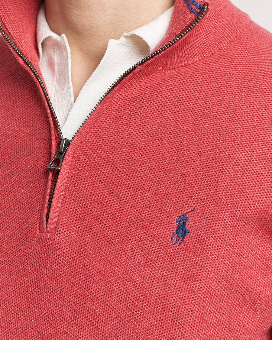 Herre | Gensere | Polo Ralph Lauren | Textured Half Zip Nantucket Red Heather