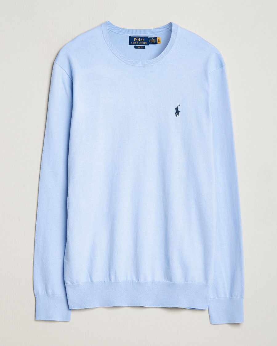 Herre | Gensere | Polo Ralph Lauren | Cotton Crew Neck Sweater Blue Hyacinth