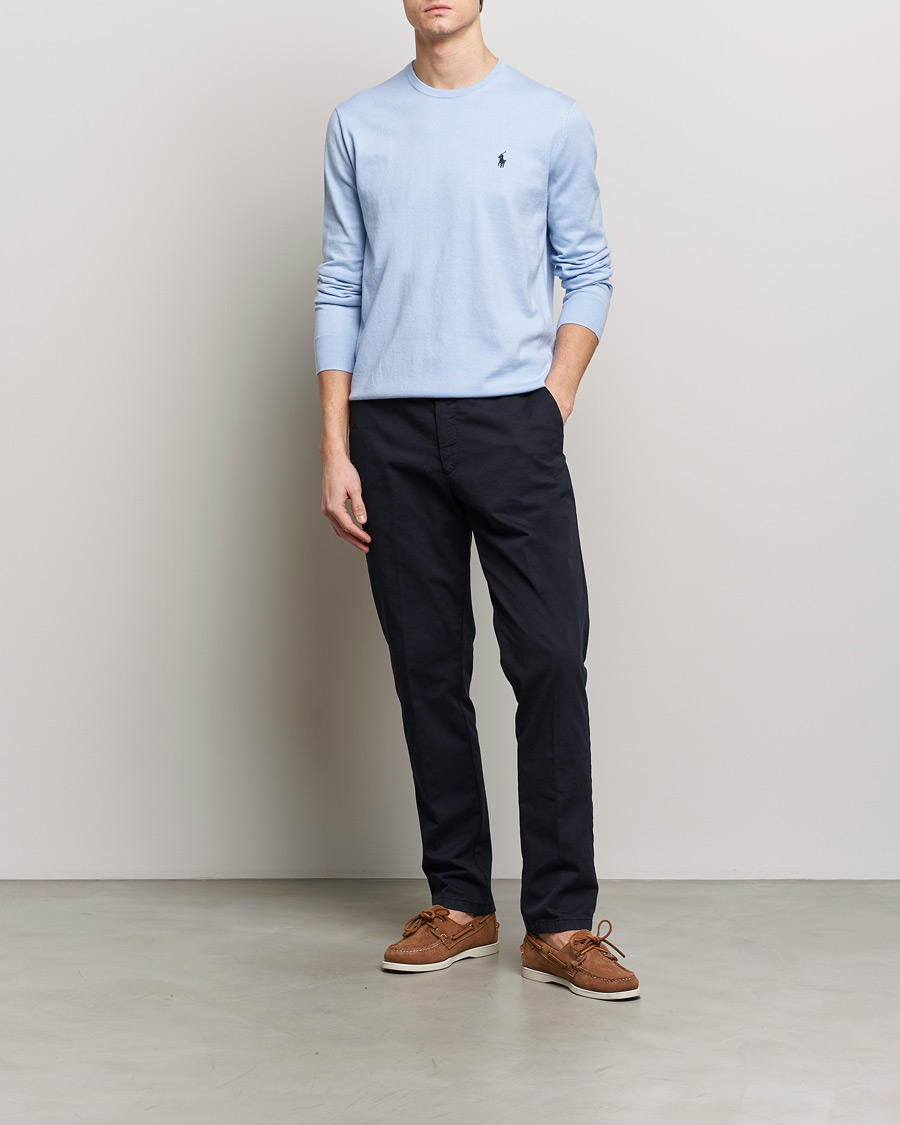 Herre | Gensere | Polo Ralph Lauren | Cotton Crew Neck Sweater Blue Hyacinth