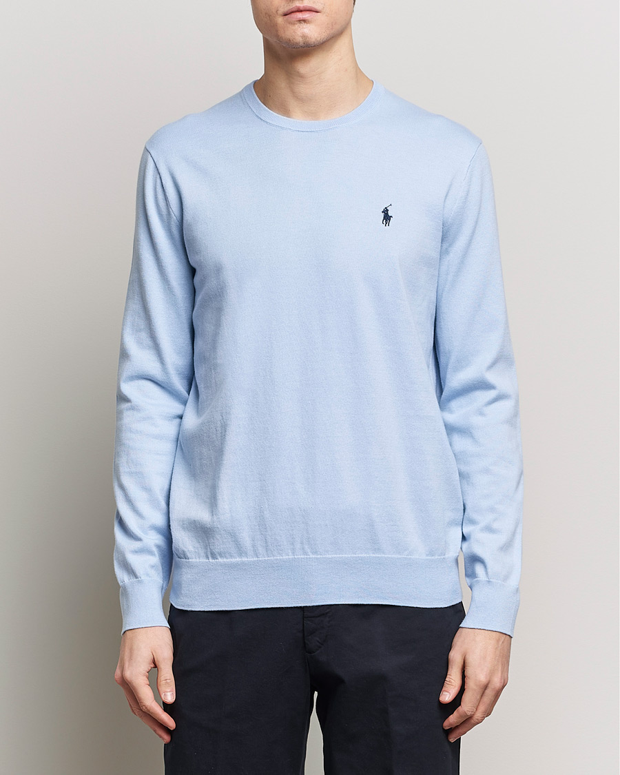 Herre | 20% salg | Polo Ralph Lauren | Cotton Crew Neck Sweater Blue Hyacinth