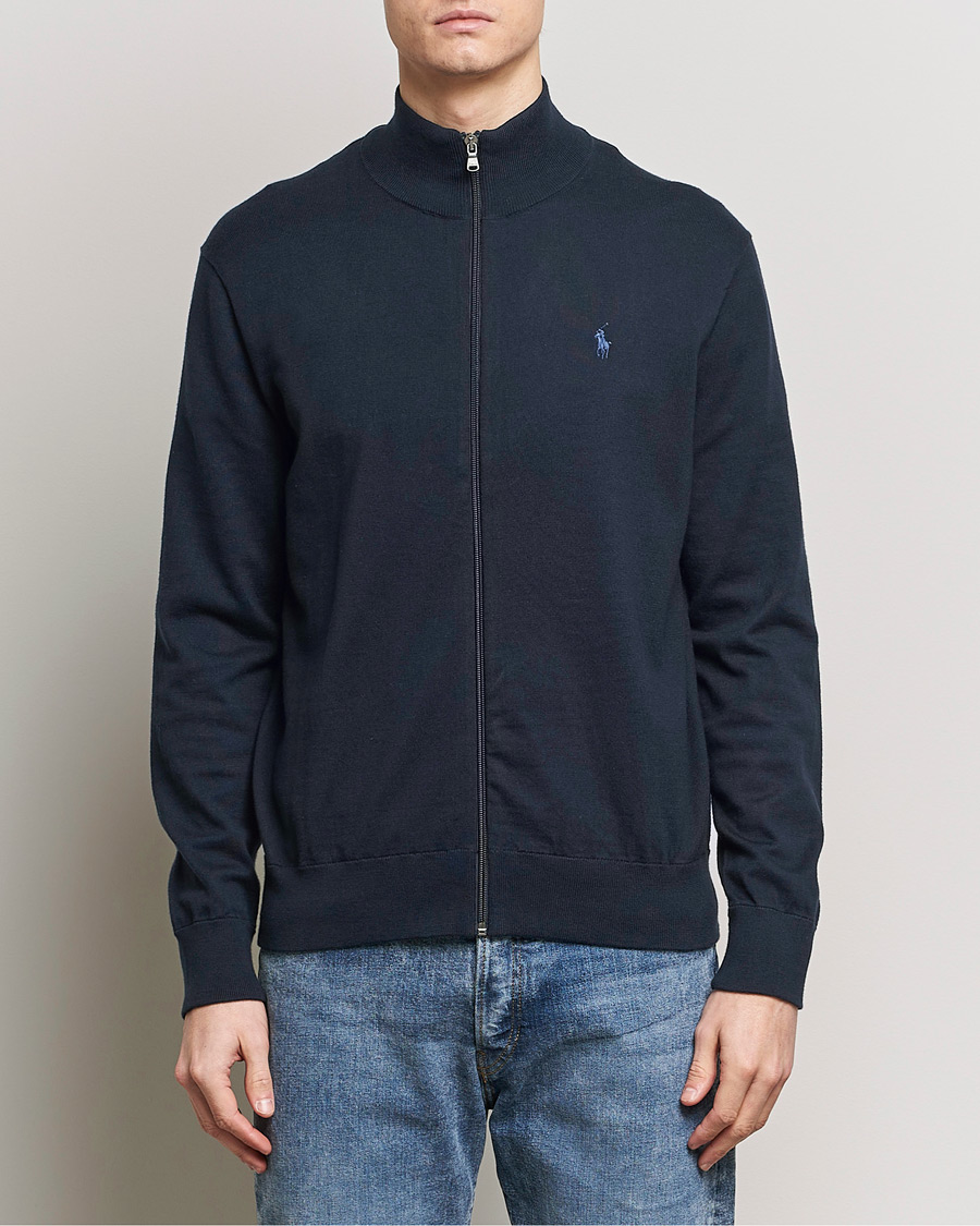 Herre | 20% salg | Polo Ralph Lauren | Cotton Full-Zip Hunter Navy