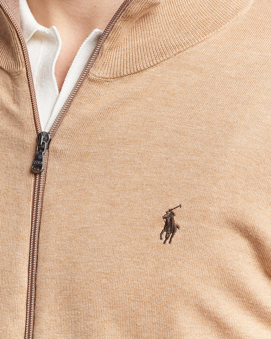 Herre | Gensere | Polo Ralph Lauren | Cotton Full-Zip Camel Melange