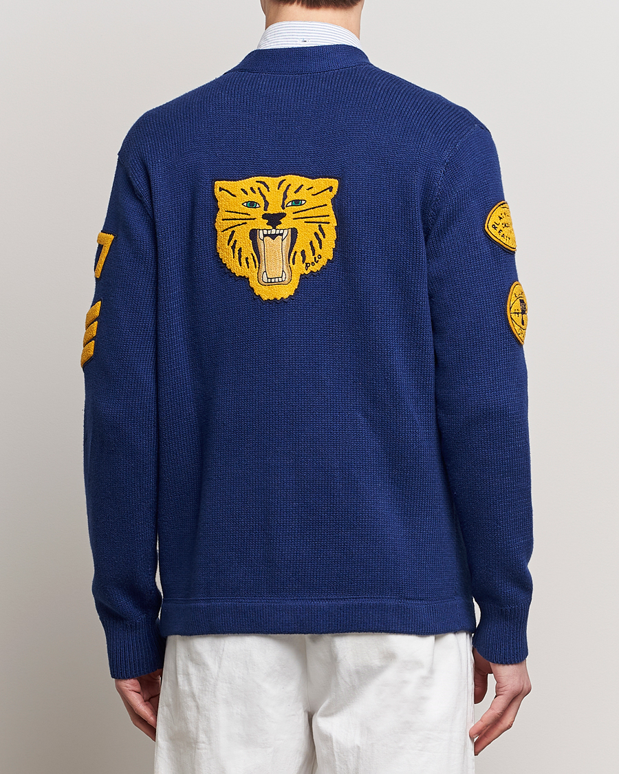Herre | Gensere | Polo Ralph Lauren | Cotton Varsity Patch Cardigan Royal Combo