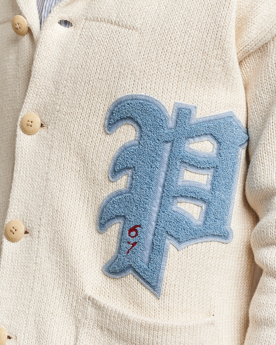 Herre | Gensere | Polo Ralph Lauren | Cotton/Linen Shawl Collar Cardigan Andover Cream