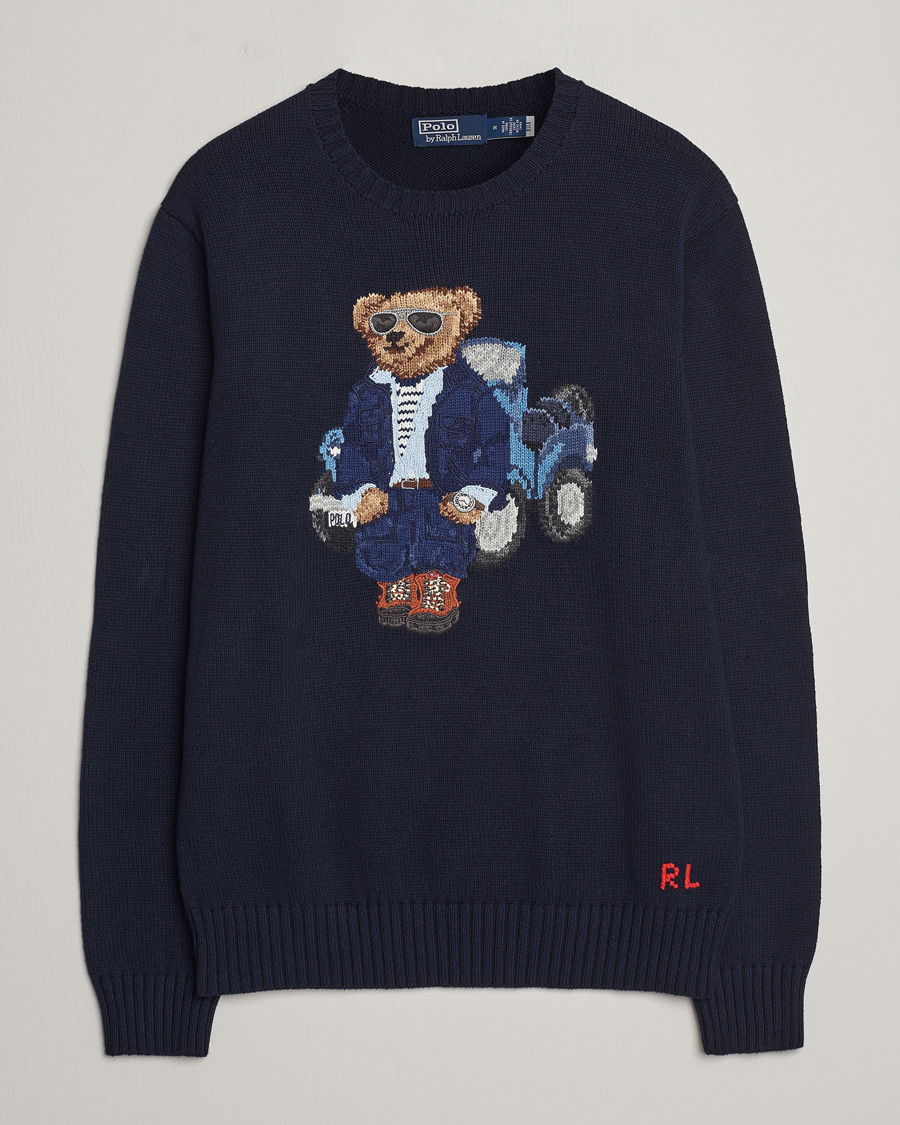 Herre | Gensere | Polo Ralph Lauren | Knitted Bear Sweater Aviator Navy