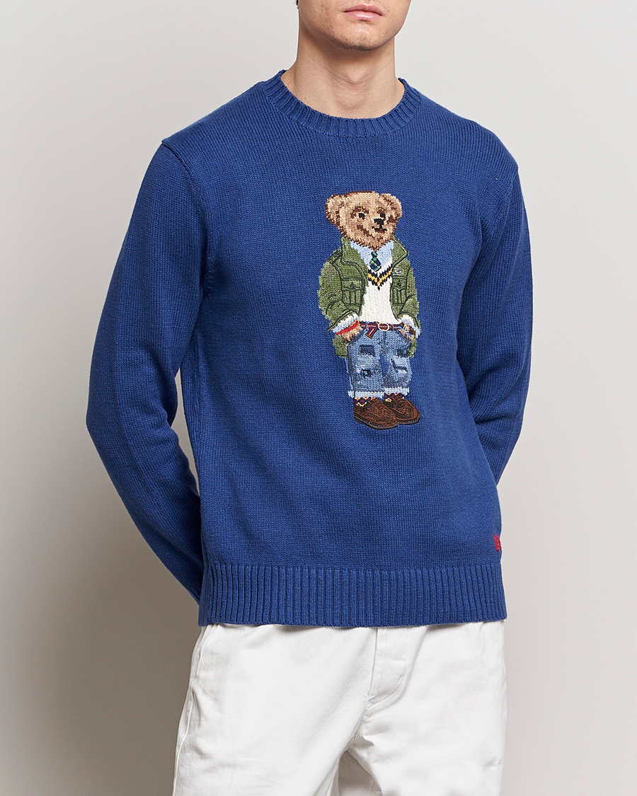 Herre | Strikkede gensere | Polo Ralph Lauren | Knitted Bear Sweater Beach Royal