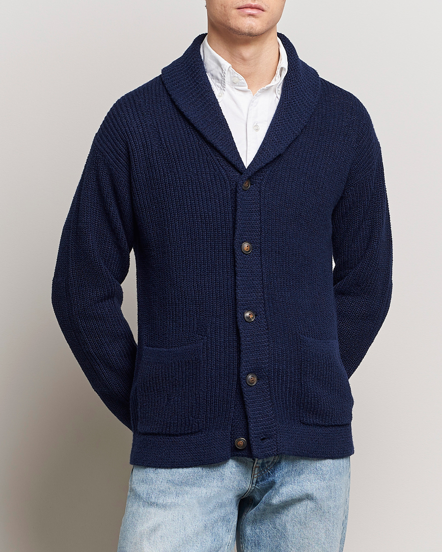 Herre | Gensere | Polo Ralph Lauren | Cotton/Linen Shawl Collar Cardigan Bright Navy