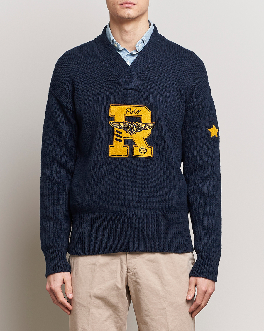 Herre | Gensere | Polo Ralph Lauren | Shawl Collar Sweater Aviator Navy