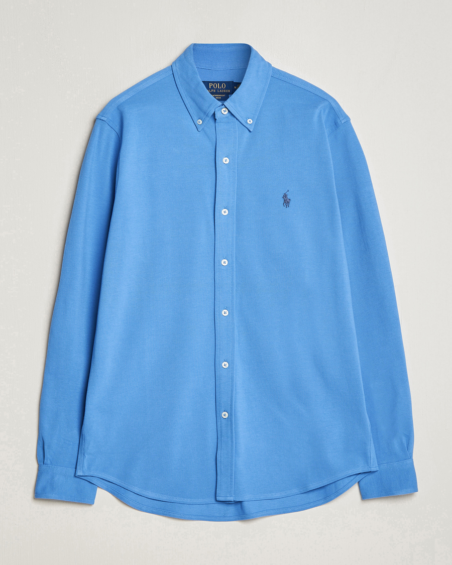 Herre | Skjorter | Polo Ralph Lauren | Featherweight Mesh Shirt New England Blue