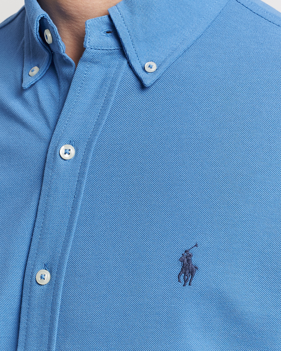 Herre | Skjorter | Polo Ralph Lauren | Featherweight Mesh Shirt New England Blue