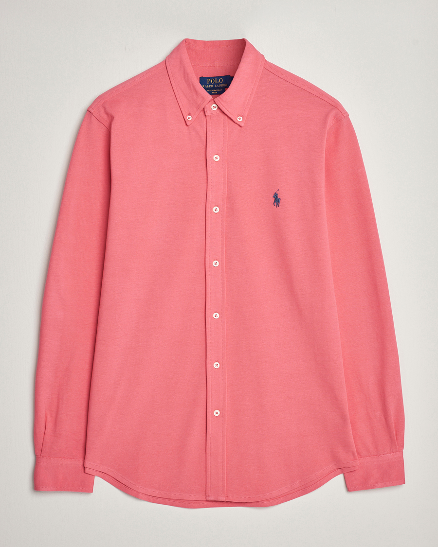 Herre | Skjorter | Polo Ralph Lauren | Featherweight Mesh Shirt Pale Red