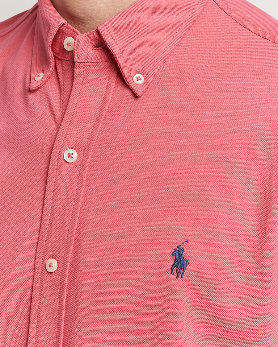 Herre | Skjorter | Polo Ralph Lauren | Featherweight Mesh Shirt Pale Red