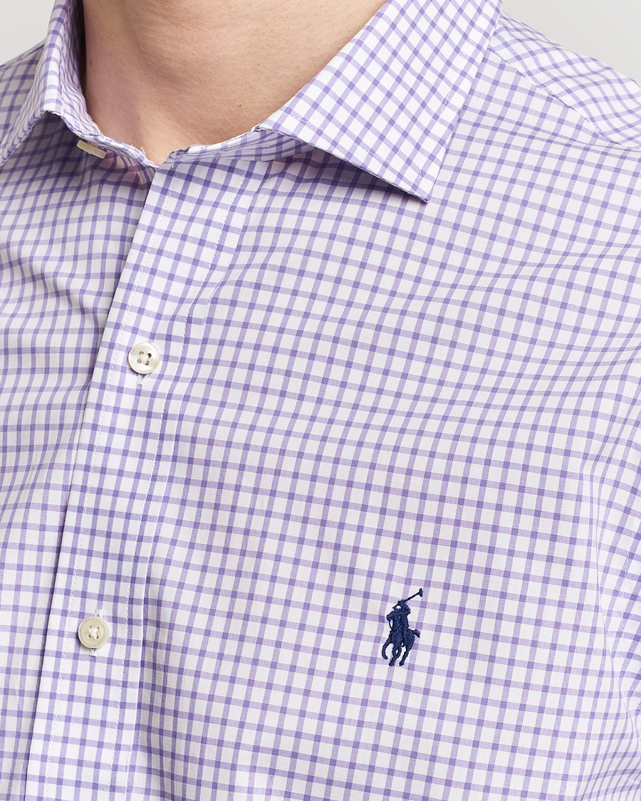 Herre | Skjorter | Polo Ralph Lauren | Custom Fit Poplin Shirt Purple/White