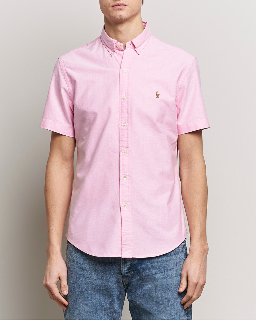 Herre | Kortermede skjorter | Polo Ralph Lauren | Slim Fit Oxford Short Sleeve Shirt New Rose