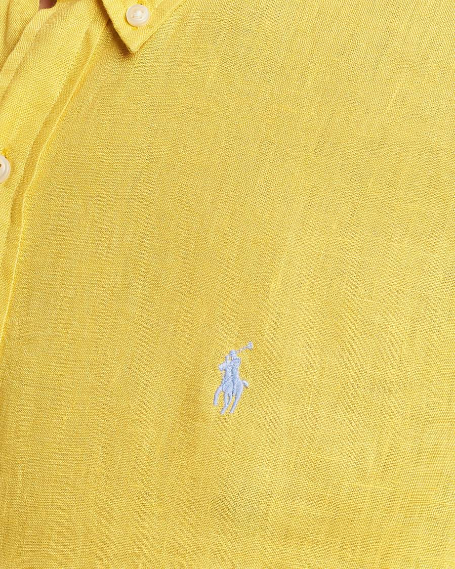 Herre | Skjorter | Polo Ralph Lauren | Slim Fit Linen Button Down Shirt Sunfish Yellow
