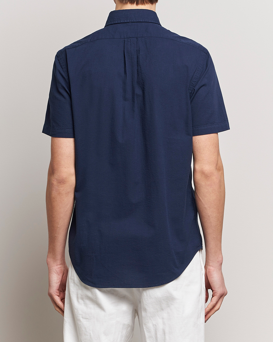Herre | Skjorter | Polo Ralph Lauren | Seersucker Short Sleeve Shirt Astoria Navy