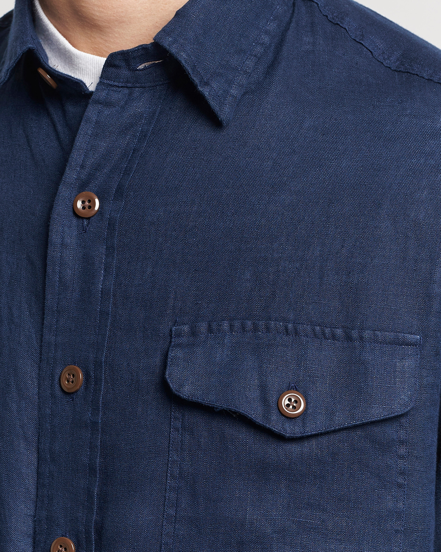 Herre | Skjorter | Polo Ralph Lauren | Linen Overshirt Newport Navy